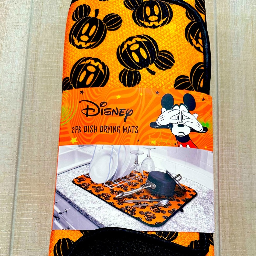 Mickey Pumpkin Halloween Disney Kitchen Drying Mat 2023